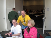 The Smits family guarding the door (Luke, Rob &#38; Mina)